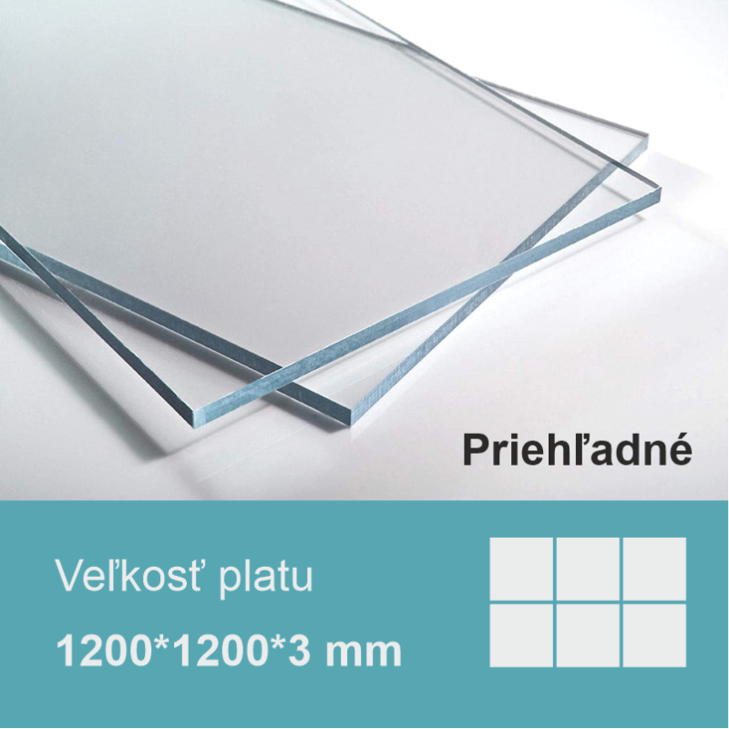 PLEXI Priehľadné (120*120) - Hr. 3mm