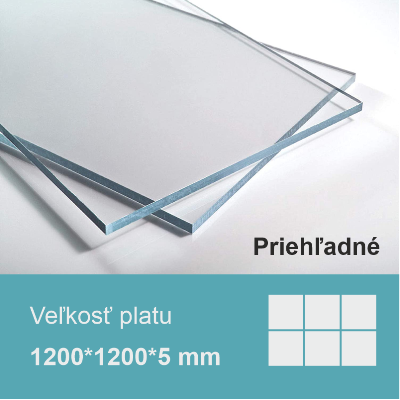 PLEXI Priehľadné (120*120) - Hr. 5mm