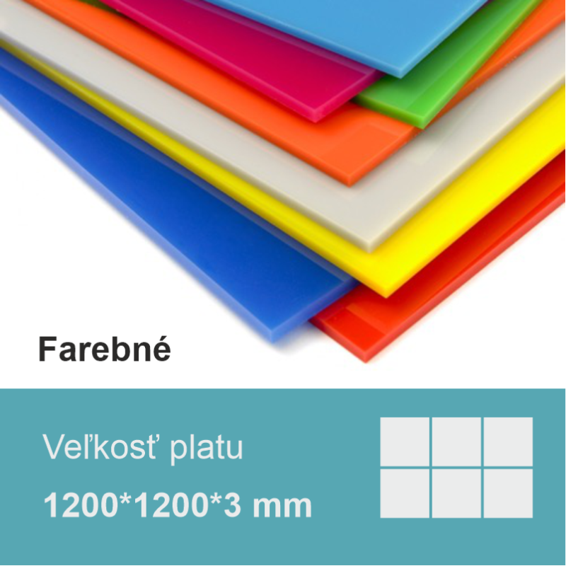 PLEXI Farebné (120*120) - Hr. 3mm